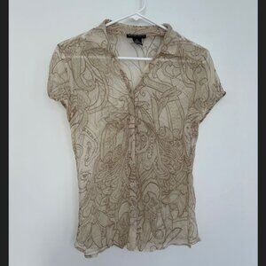 Vintage Spenser Jeremy 100% Silk Short Sleeve Blouse